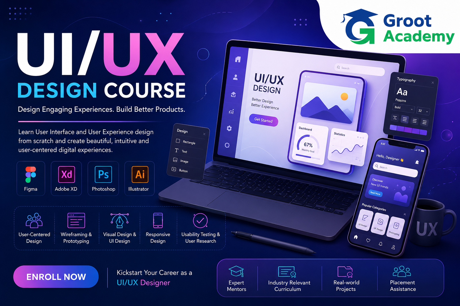 UI/UX Design course at Groot Academy Jaipur